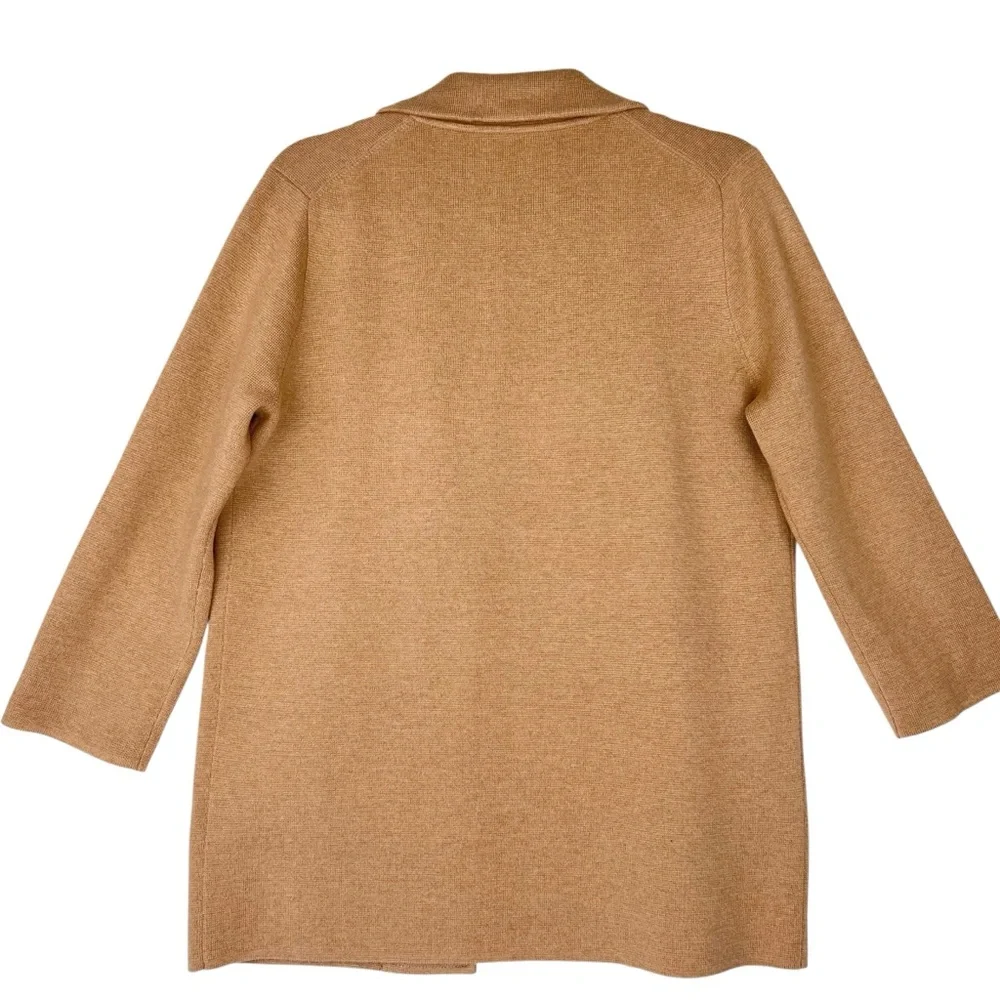 J Crew Sophie open front sweater blazer Sz S Tan Camel Cardigan Classic Heritage